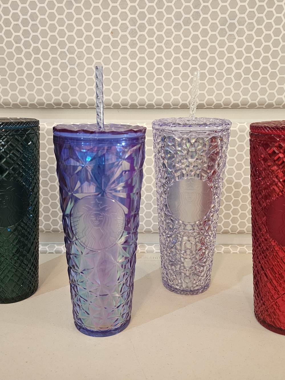 Starbucks Jeweled Tumblers with Straw NEW
